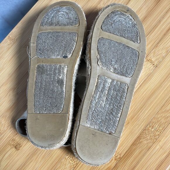 Nine West Gold “Boardwalk” Platform Espadrille Strappy Sandals (Size: 6) - Picture 12 of 15